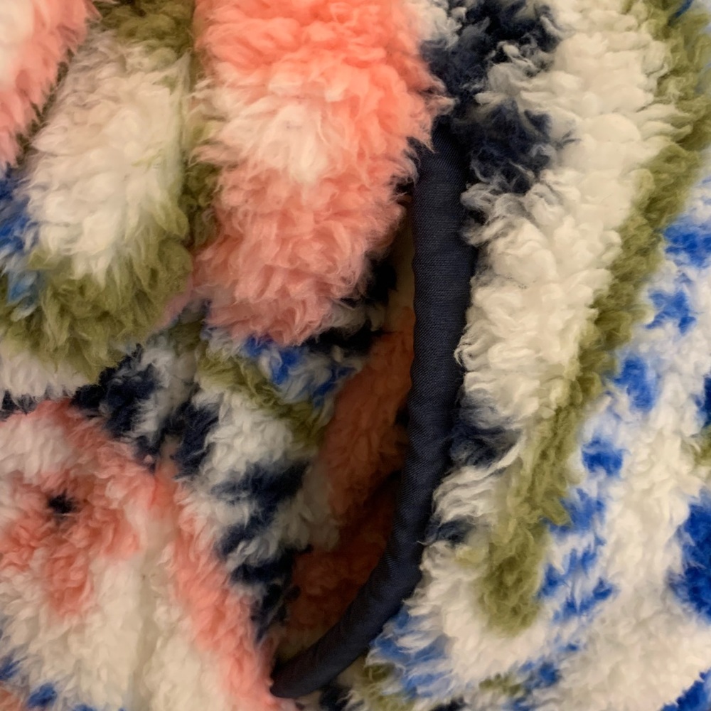 Plush teddybear sherpa half zip pullover Large - Picture 4 of 4